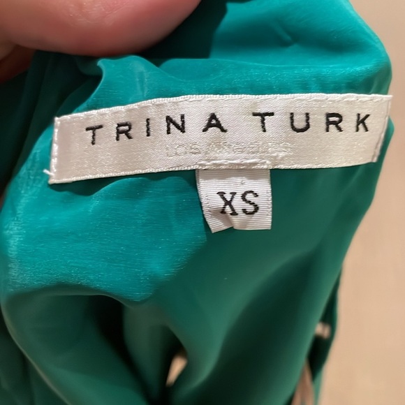Trina Turk Vibrant Emerald Green Halter Top - Picture 3 of 4